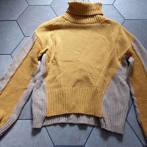 Two tone turtleneck